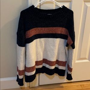 Color Block Striped Sweater